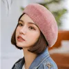 Berretti Berretto Autunno e inverno Materiale ciniglia Velluto Cappello da artista Moda casual Gorras da donna