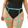 Cintos elásticos Hollow out lingerie lingerie sexy bondage pernas suspensórios