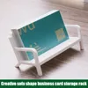 Hooks Bench Figure Shelves Business Card Case Storage Rack Simple Style Sofa Holder Modern Name Ornament Gift For Office Table