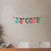 Adesivi per finestre Adesivo da parete con motivo alfabeto di benvenuto Decalcomania rimovibile colorata per l'arredamento dell'aula dell'ufficio domestico