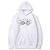 Sweats à capuche pour hommes Sweats pour hommes Conception de vélo Anatomie Mécanicien Vélo Hommes Sweat à capuche en coton Geek Mode Manteau à capuche Automne Hipster Long