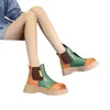 Boots Sweet Cool Martin Boots Women s British Style Summer Colorful Chimney Nake platform women shoes 220824