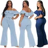 Robes grande taille 2022 jeans de bureau européens et américains combinaisons en denim de qualité supérieure pour femmes