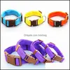 Dog Collars Leashes Dog Collar And Traction Rope Nylon Collars Pet Walking Leash For Medium Large Dogs Puppy 7Colors 4 Sizes 1.2M Le Dhau3