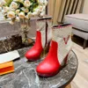 2022 High-quality boots light luxury Designer womens short boots Fashion Hot-selling platform embroidery Woman Casual shoes leather printed heels 10cm size 35-42