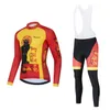 2024 Pro Mens Winter Cycling Jersey Zestaw cząstek rowerowych rowerowych z długim rękawem