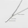 Chains Trendy Simple Titanium Steel Strip Pendant Necklace For Men Hip Stainless Geometric Jewelry ZJ-13