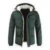 Mens Down Parkas Winter Coats Thick Slim Solid Color Hooded Zipper Open Stitch Full Sleeve Warm Casual Down Jacket 220902