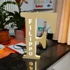 Luminária de parede LED personalizada 26 A-Z Letters Alphabet com nome personalizado Nightlights para crianças Decoração de casa do quarto do bebê