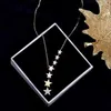 Pendant Necklaces Fashion Embedded Zircon Numerous Star Tassels Stainless Steel Gold Necklace Charms Chain Choker Pendants For Women