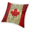 Oreiller drapeau du Canada couverture canadien en lourd Grunge jeter étui pour canapé mode taie d'oreiller décor à la maison