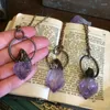 Pendant Necklaces NM35250 Bohemian Raw Crystal Necklace Amethyst Healing February Birthstone Jewelry Gift