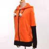 Women's Hoodies Sweatshirts Animal Ears Cosplay Costume Hooded Jacket Warm Orange Sweatshirt Cosplay Unisex Hoodie 220902H