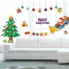 Vägg klistermärken jultomten gåva klistermärke jul temat dekoration för barn rum glad