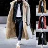 Garnitury męskie Blazers Faux Fur Płaszcz Europejski zagęszczony L220902