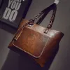 Brown Brown كبيرة السعة حقيبة نسائية عالية الجودة حقيبة اليد منسوجة مقبض منسوجة
