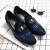 Modes pointues chaussures de tempérament britanniques hommes strass de mode arche