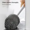 Toilet Brushes Holders PEISI TPR Silicone Brush No Dead Corners Toilet Brush Holders Cleaning Tools Toilet Wall-Mounted Household Accessories Set 220902