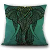 Taie d'oreiller 45 45CM, décoration de maison, canapé, en Polyester, imprimé éléphant, housse de coussin, Style Animal