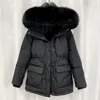 Femmes vers le bas Parkas coton rembourré fourrure Parka grand col de fourrure vers le bas veste d'hiver femmes épais chaud Parkas vêtements de dessus pour femmes 220902