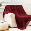 Coperte Yaapeet soffice coperta lavorata a maglia in ciniglia con frange decorative per la decorazione domestica divano letto copriletto poltrona