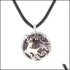 Collane con ciondolo Collana con pendente in pietra di cristallo con ciondolo a forma di alce natalizio per ragazze Donne in argento sterling Simpatico animale C Dhseller2010 Dhktc