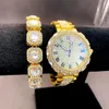 Wristwatches Diamound Watch Couple Iced Out For Women Bling Tennis Bracelets Hip Hop Jewelry Set Luxury Men Watches Reloj