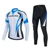 2024 Pro Mens Winter Cycling Jersey Set Long Sleeve Mountain Bike Cycling Clothing Breathable MTB Bicycle Clothes Wear Suit M2