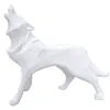 Objets décoratifs Figurines Résine Abstraite Loup Statue Géométrique Figurines d'animaux Nordique Décor À La Maison Sculpture Artisanat Bureau Chambre Décoration Intérieure T220902