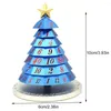 Kerstdecoraties Mini Tree Dice Kids Gifts Game Toy Blue 10x6cm Creëer een feestelijke sfeer Plastic familie -spelletjes