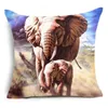 Taie d'oreiller 45 45CM, décoration de maison, canapé, en Polyester, imprimé éléphant, housse de coussin, Style Animal