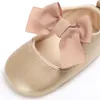 Premiers marcheurs 6 couleurs printemps bébé filles PVC cuir princesse chaussures mignon arc né marcheur infantile semelle souple chaussure antidérapante 0-18M