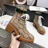 2022 Designer Women Ankle Boots Thick-soled Desert Martin Boot Embroidery Diamonds Decorative Luxury Boots With Box size 35-41