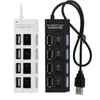 Multi Port USB 2.0 Hub Splitter Power Adapter 7/4 Multiple Expander Avec Commutateur Pour PC Accessoires