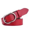 Belts Designer Belt For Women Alloy Buckle Female Wide Brown Black Red Strap Genuine Leather Waist Woman's Jeans 2.8cm