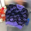 Suéteres masculinos Wedone Sweater Oversize Casual Full Print Square Homens Mulheres Welldone Pulôver T