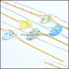 Décorations D'art D'ongle Décorations D'art D'ongle 6Pcs / Sac 6 Chaînes De Couleurs Différentes Charmes En Métal Punk Pendentif Ornements 3D 50Cm Diy Chaîne St Dh2O4