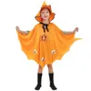 Halloweenowe kostiumy dla dzieci Cape Cosplay Costume Witch Pumpkin Ubrania kapelusz