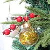 Decoración de fiesta 4 Uds. Bolas de Navidad de oro rosa jardín hogar árbol colgante adornos de bolas de aluminio año Navidad