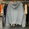 Mens Hoodies Sweatshirts Ağır Siklet Kalın Kumaş Bölümü DP Klasik Baskı Hoodie Erkekler için 1 1 Basit Yüksek Sokak Büyük Boyut Terry Grey Pullover 220902