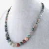 Ny design Natural Stone for Women P￤rled 6-14 mm examen Dream Agate Round Beads Chains Yoga Halsband 17,5 tum BF301