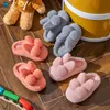 Pantoufles en coton pour enfants, pantoufles de maison, lapin, antidérapantes, chaudes en hiver, pantoufles moelleuses, chaussures roses pour filles, pantoufles pour enfants Miaoyoutong 220902