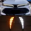 1 par för Toyota Corolla GR Sport 2021 2022 LED DAYTIME RUNNING LJUS GUL TURS SIGNECATOR Lätt stötfångare DRL FOG LAMP