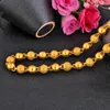 Chains Fashion All-match Jewelry Gold Filled Solid Frosted Transfer Light Bead Chain Necklace Men's Gift