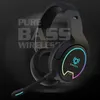 Bluetooth Wireless Warphone High Bass Stereo RGB Gaming Hearpet с микрофоном PS4 PS5 PlayStation 4 5 PC USB Gamer Наушники для ноутбука для ноутбука