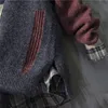 Gilets pour hommes Mode pour hommes Épissé Couleur Pulls à capuche en tricot Mâle Lâche Pull Chaud À Manches Longues Automne Hiver 220902