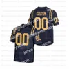 Одежда для американского студенческого футбола Custom Navy Gardshipmen Football Jersey # 8 Dalen Morris # 23 Myles Fells # 34 Jamale Carothers # 54 Diego Fagot # 80 Mark Walker Jerseys