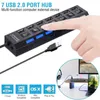 Multi Port USB 2.0 Hub Splitter Power Adapter 7/4 Multiple Expander Avec Commutateur Pour PC Accessoires