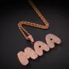 Colar com pingente de letras personalizadas Hip Hop A-Z 0-9 para presente masculino e feminino