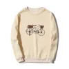 Felpe con cappuccio da uomo Felpe con cappuccio ONeck Felpa con cappuccio vintage Bicicletta stampata in pile Uomo Donna Autunno Inverno Casual Pullover Unisex Abbigliamento sportivo Moda Felpa con cappuccio 220902